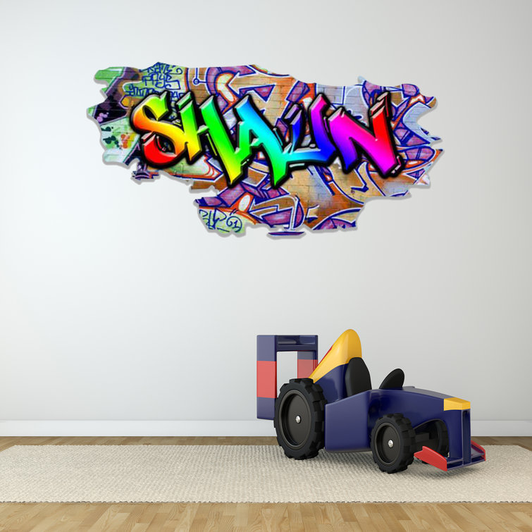 MySticky Custom Graffiti Name Wall Decal Personalized Hip Hop Vinyl